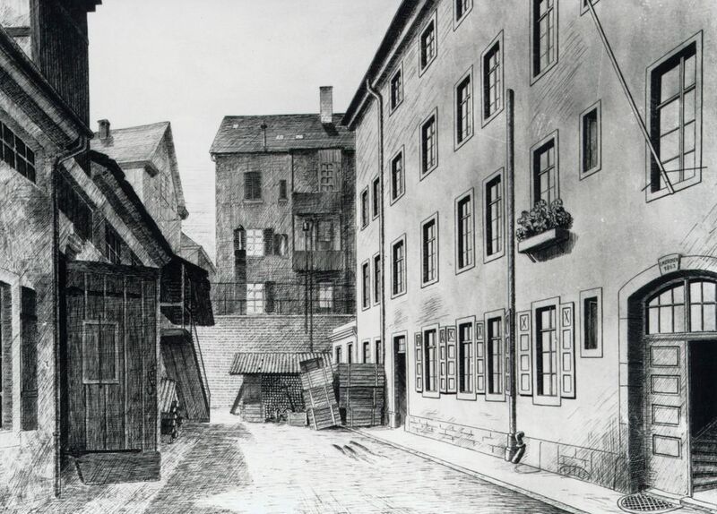 Boschs erste Werkstätte in Stuttgart im Gründungsjahr 1886. (Bosch)