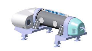 Der Schlamm-Entwässerungs-Dekanter in neuer Hoch-Entwässerungs/Dry-Solids-Ausführung.  (Bild: Pieralisi)
