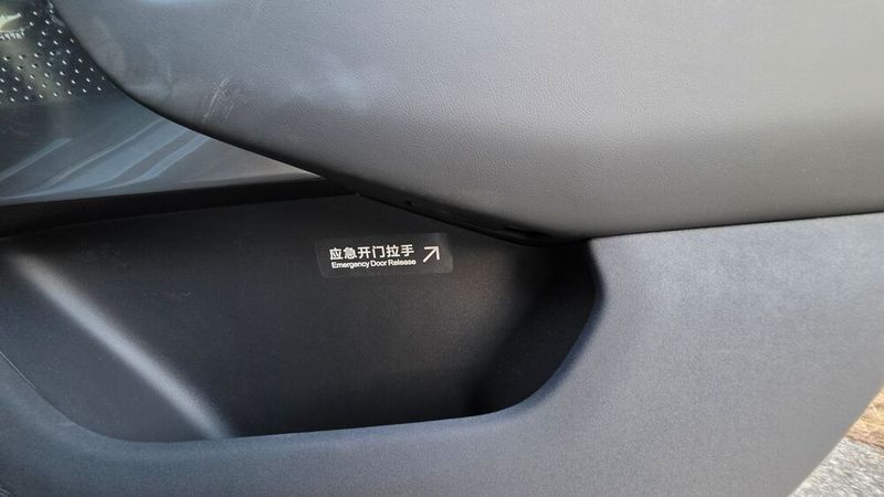 Da die versenkten Türgriffe gerade bei elektrischen Türen immer mehr stärker als Risikofaktor bewertet werden, gibt es im ZeekrX eine mechanische Notfallentriegelung, um das Auto auch bei einem Stromausfall sicher verlassen zu können. Platziert ist diese im oberen Bereich des Türablagefachs. (Bild: Mauritz – VCG)