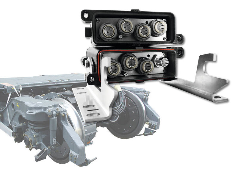 Das modulare Rockstar-Highpower-Hochstromsteckverbindersystem wurde speziell für Anwendungen in der Verkehrstechnik (DIN EN 61373 KAT 2 - Drehgestell) entwickelt. (Weidmüller)
