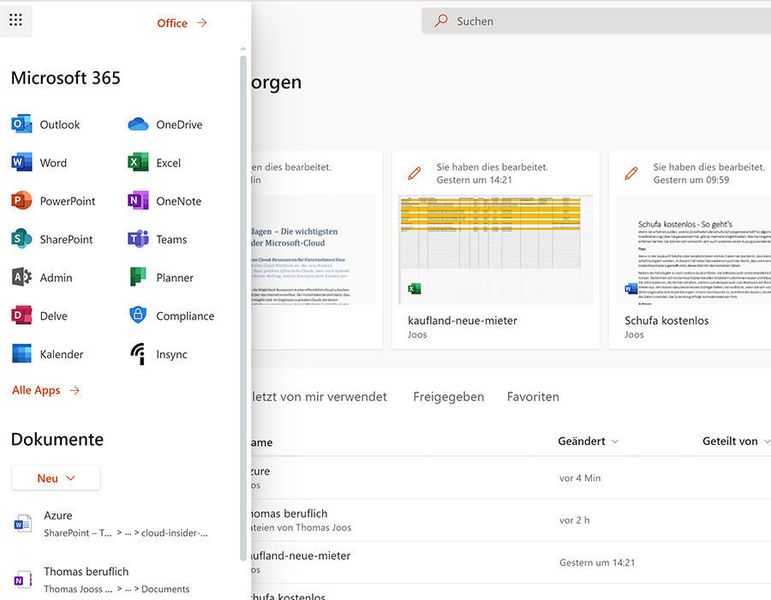 Mit Microsoft 365 stellt Microsoft über Azure-Ressourcen auch Software-as-a-Service-Dienste bereit. (Joos)