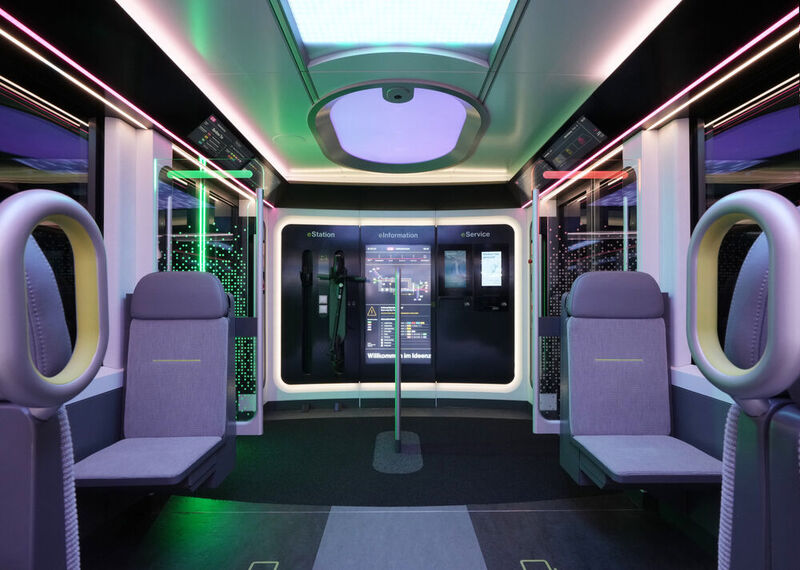 Sitze sollen komfortabler sein – und Klapptische und integrierte Bildschirme das Arbeiten ermöglichen. (Deutsche Bahn AG)