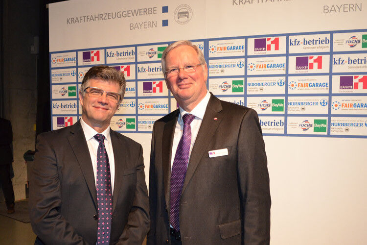Geschäftsführer unter sich: Jens Nietzschmann (links/DAT) und Andreas Finkenberg (Bank 11). (Foto: Rehberg)