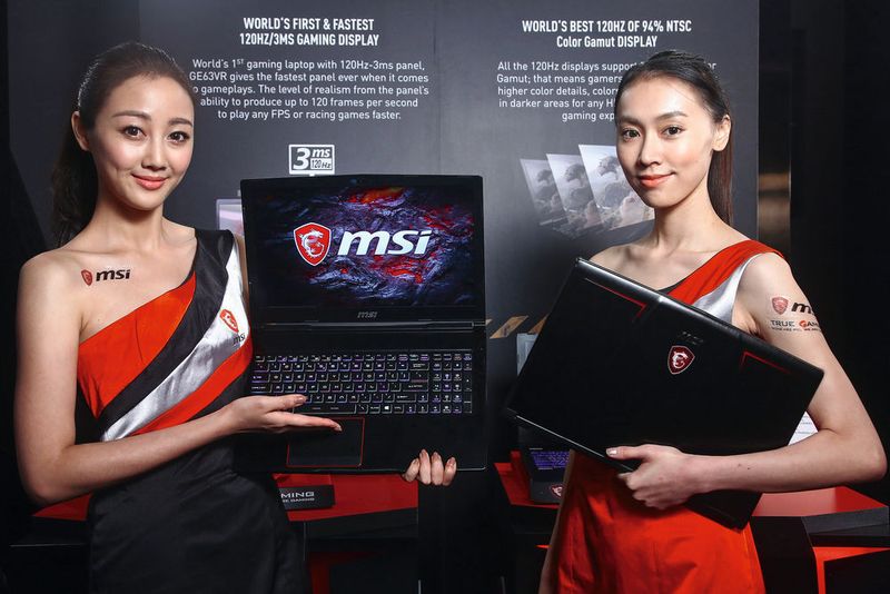 MSI-Präsentation auf der Computex: Das Raider GE63VR mit 15,6-Zoll-120-Hz-Display. (MSI)