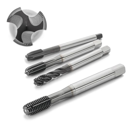 Die Gewindewerkzeuge «M-Taps» aus dem «Mplus»-Programm eignen sich zum Gewindeschneiden und Gewindeformen.(Bild:  Mitsubishi Materials)