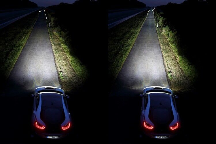 Mit bis zu 600 Meter soll die Fernlicht-Reichweite gegenüber konventionellen Scheinwerfern doppelt so hoch sein. (Foto: BMW)