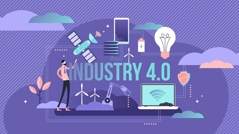 Industrie 4.0 liefert die Grundbausteine für die tiefgreifenden Veränderungen in der Wertschöpfung. (Bild: ©  VectorMine - stock.adobe.com)