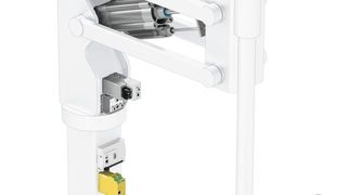 Mit einem servopneumatischen Balancer inklusive der Antriebslösung YHBP von Festo können Mitarbeiter in Montage und Logistik spielend leicht Massen mit nur zwei Fingern heben und bewegen.  (Festo)