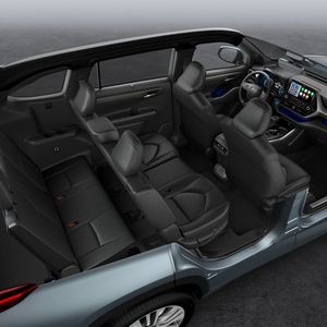Nach Aussage von Toyota sollen im Highlander sieben Personen auf vollwertigen Sitzen befördert werden können.(Bild:  Toyota)