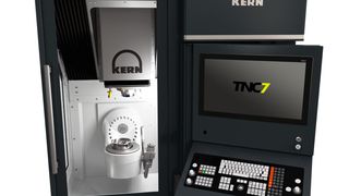Mit der innovativen CSC-Werkzeugspindel und der modernen Steuerung TNC7 tragen auch die Entwicklungspartner Fischer und Heidenhain zu höherer Produktivität und Benutzerfreundlichkeit der Kern Micro HD+ bei. (Bild: Kern Microtechnik)