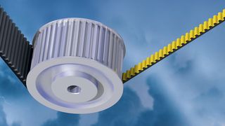 Diätprogramm für Antriebe: Der Conti Synchochain Carbon Polyurethan-Zahnriemen überträgt bei gleicher Baubreite bis zu 5 mal mehr Leistung als konventionelle Zahnriemen. (Bild: Mulco)