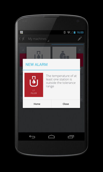 Der Mobile Line Assistant versorgt Anlagenpersonal mit wichtigen und personalisierten Informationen, z.B. bei Störungen und Warnungen. (Krones)
