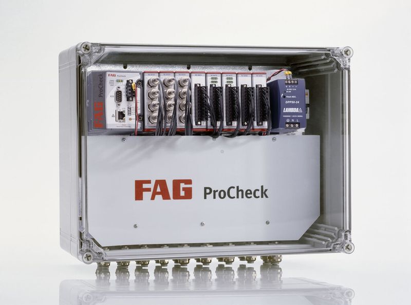 Das Online-Überwachungssystem FAG Pro Check überwacht repräsentative Kennwerte und bereitet diese entsprechend für die Anlagenvisualisierung auf. (Bild: Schaeffler)