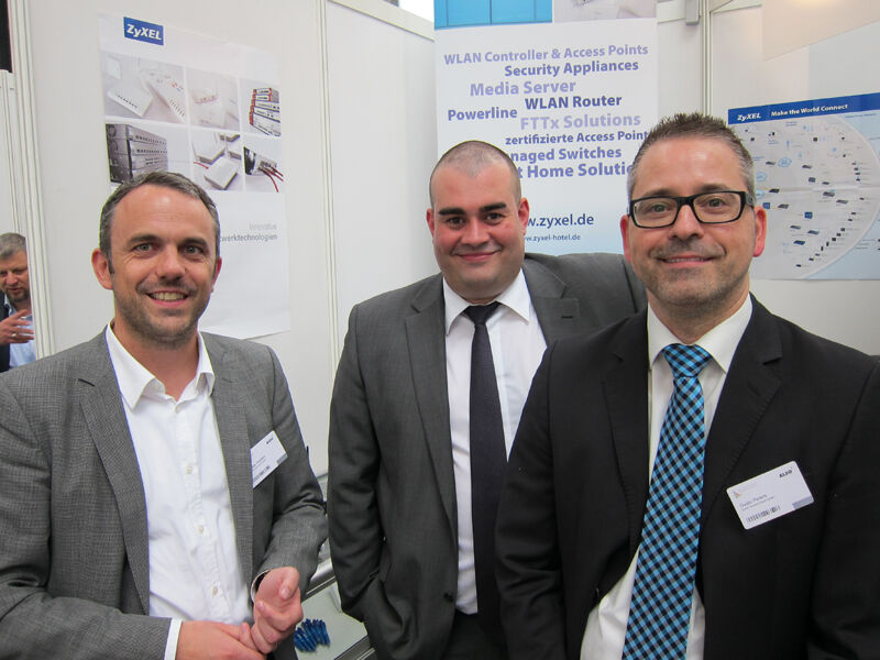 Die ZyXEL-Herren (v. l.): Andreas Doelker, Michael Richter und Guido Peters (Bild: IT-BUSINESS)