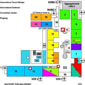 Die Hallen nach Themengebieten: 2-6: Business IT/ Spanish Pavilion 6: Internet & Mobile Solutions 7: Destination ITS 8: Green IT 8: Tele Health 9: Public Sector Parc 9: Future Parc 11: Security World 11: Banking & Finance World 12-13: Business Communications & Networks 14-17: ICT-Infrastructure 14-15: Planet Reseller 19-20: SAP World Tour 22: CeBIT Sounds 23: Intel Extreme Masters