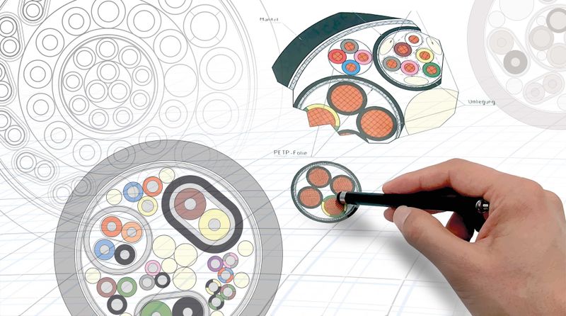 In cable design, electrical, mechanical, and environmental requirements must all be taken into account.(Source:  SAB Bröckskes)