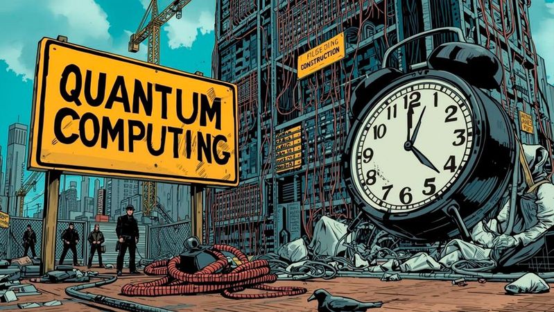 Viel Überzeugung, wenig Taten – willkommen auf Deutschlands Quantenbaustelle.(Bild:  Canva / KI-generiert)