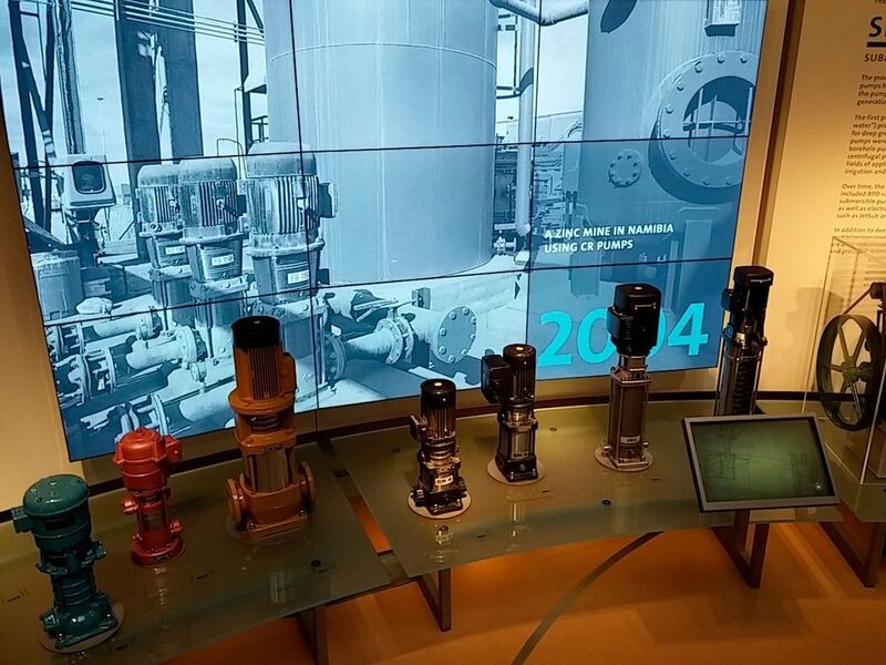 The different generations of CP pumps are all on display at that Grundfos Museum in Bjerringbro. (Kempf/PROCESS)