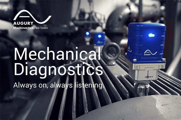 Augury bringt mit einer Predictive Maintenance-Lösung eine künstliche Intelligenz in die Wartungswelt. Die Plattform listet die Geräusche von Industrieanlagen in Echtzeit auf und bietet durch die Daten eine genaue und umsetzbare Diagnose im eigenen Haus. Durch die Sensoren erhalten die Maschinen ein mechanisches „Nervensystem“ das in Verbindung mit der KI dafür sorgt, dass sie ihren „Gesundheitsstatus“ selbst überwachen und optimieren können. So lässt sich die menschliche Produktivität und Sicherheit erhöhen. (Bild: Augury)
