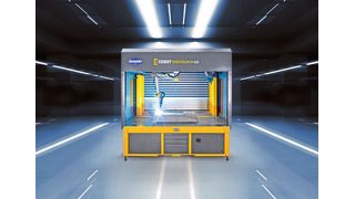Mit dem Cobot Weld Space 4.0 gelingt auch kleinen und mittelständischen Unternehmen eine schnelle Inbetriebnahme der komplett ausgestatteten Schweißzelle. (Demmeler)