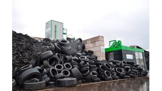 Klassische Gummiprodukte (Kautschuke), wie etwa Reifen, sind vernetzte Polymere und schmelzen nicht wieder auf, um sie so leicht recyceln zu können, wie Thermoplaste. Dennoch hat es Pyrum geschafft, wieder Rohstoffe daraus zu machen. Nun plant man ein zweites Werk ... (Bild: Pyrum)