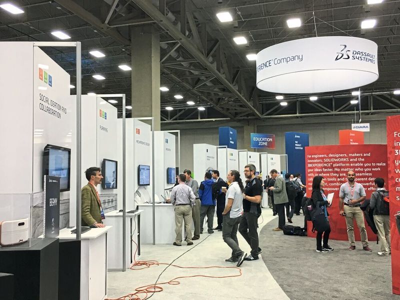 Auf der Solidworksworld 2019 zeigten nicht nur die verschiedenen Marken von Dassault Systèmes ihre Lösungen, Ideen und Neuheiten sondern auch zahlreiche Partneraussteller. (Anne Richter, SMM)