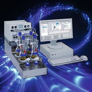 Abb. 1: Bei den hier beschriebenen Versuchen kam ein Dasbox Multibioreaktor-System von Eppendorf zum Einsatz.