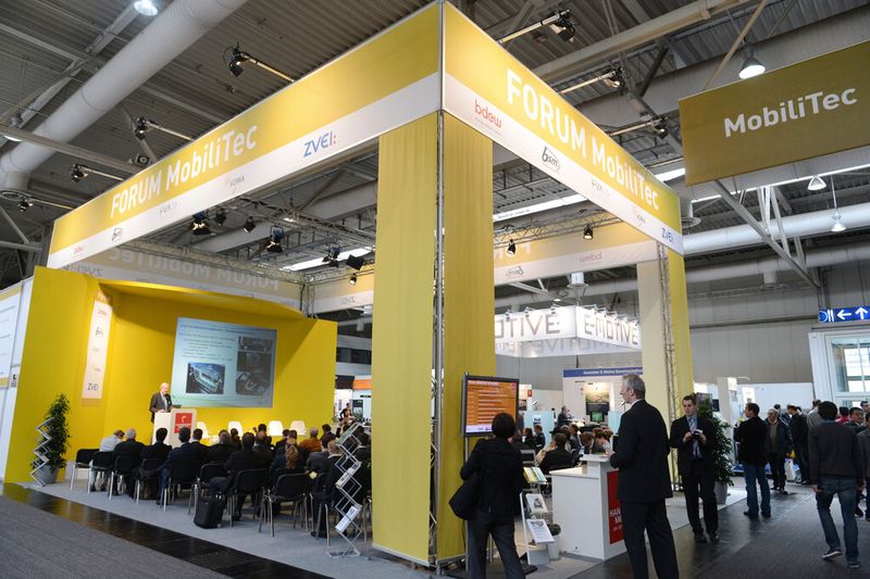 Im Rahmen der Hannover-Messe 2013 zeigt die Mobilitec nach eigenen Angaben den Systemwandel durch Elektromobilität auf. (Bild: Hannover-Messe)