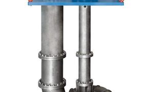 Vertikale Chemie-Kreiselpumpe für H2SO4-Anwendungen Typ GVRN. (Bild: Friatec)