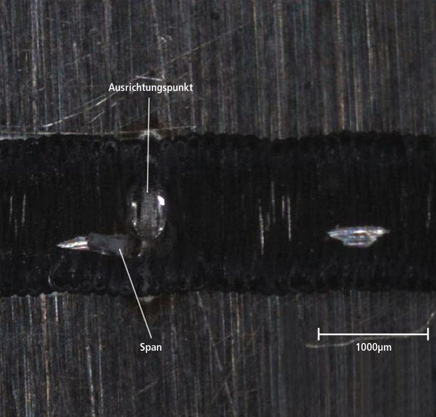 Bild 5: Schnittversuch an einem Werkstück aus dem schwer zerspanbaren In718. Mit dem Elektronenstrahl konnten Spandicken von 200 µm erzielt werden.  (Bild: IWF)