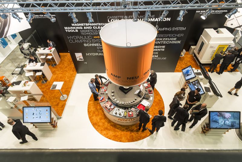 Spanntechnik am Stand von AMF. (Bild: Messe Stuttgart)