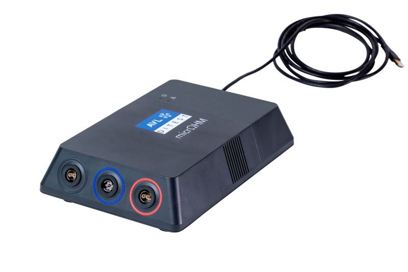 Das „micrOhm“ eignet sich zur Überprüfung von Übergangs- und Modulinnenwiederständen. (Bild: AVL Ditest)