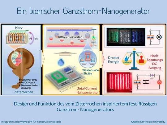 So funktioniert der bionische Nanogenerator.(Bild:  Asia Waypoint)