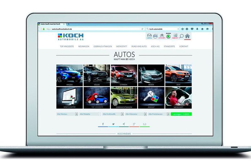 Die Koch-Gruppe hat ihre gesamten Onlineaktivitäten auf einer Webseite zusammengefasst. (Achter)