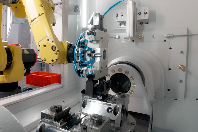Die neue, hybride Variocell Uno für die Baureihen 08, 12 und 15. Mit zwei Wechselsystemen für schnelles, automatisiertes Umrüsten auf wechselnde Stückzahlen und Bauteile.  (Bild: Chiron)