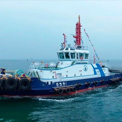 The hydrogen-electric tugboat "Qing Dian Tuo 1" has been commissioned at the port of Qingdao. (Image:CSSC Ship Electric Technology (Wuxi) Co., Ltd.)