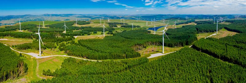 This picture shows a typical onshore windfarm located in Wales, UK.  (Source: whitcomberd - stock.adobe.com)