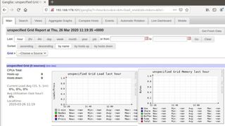 Das Ganglia-Webfrontend erlaubt eine grafische Konfiguration und Auswertung. (Bild: Joos - Ganglia Development Team)