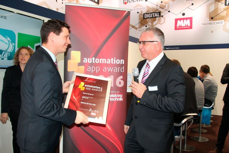Unter allen sechs Shortlist-Platzierten wurden am 23. November 2016 auf der SPS IPC Drives in Nürnberg die zwei besten Automatisierungs-Apps mit dem automation app award von elektrotechnik gekürt. (elektrotechnik)