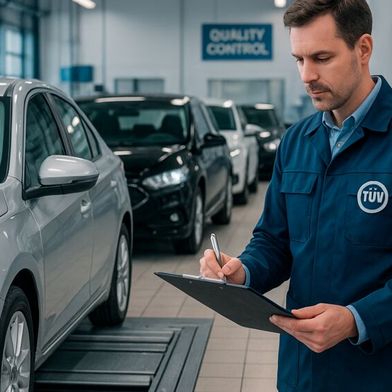 Das KBA hat den TÜV Süd als technischen Dienst Typ C für den erstmaligen Zugang von Fahrzeugen und Komponenten neuer Marken in den europäischen Markt benannt. (Bild: KI-generiert)