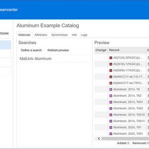 Das Bild zeigt die Definition eines Materialkataloges in der neuen Integrationsoption MI:Enterprise Connect für Teamcenter.
