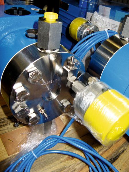 Insgesamt wurden drei Remote- Head-Pumpen geliefert. Eine wurde im Prototyp einer 15-kWh-Anlage eingebaut und bereits erfolgreich getestet. (Lewa)