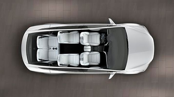Den Tesla Model X  gibt es als Sechssitzer ... (Bild: Tesla)