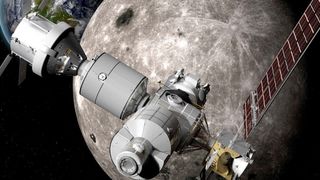 Der „Deep Space Gateway“ soll nicht nur als Basis für neue Mondmissionen dienen, sondern auch größere Weltraum-Sprünge erleichtern. (Bild: Boeing)