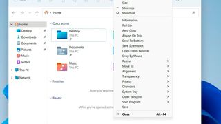 SmartSystemMenu bietet über das Kontextmenü verschiedene Befehle an, mit denen sich Dokumente leichter verwalten lassen.  (Bild: Joos (Screenshot))