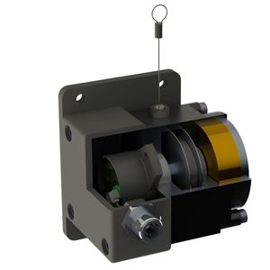 Ein Seillängengeber wandelt die lineare Position eines Messseils in ein elektrisches Messsignal um: Mit Kit-Sensor-Variante.(Bild:  Novotechnik)
