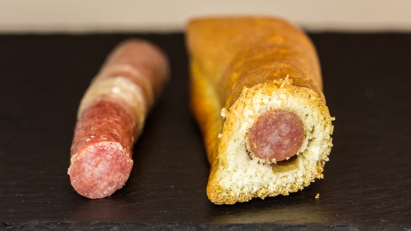 Platz 18: Herzhafte Snacks (4,5 Prozent )Ebenfalls 4,5 Prozent der Deutschen griffen im vergangenen Jahr gerne mal zu Bifi und Co.   Weitere interessante Beiträge rund um das Thema Süßigkeiten & Ernährung:    - Dossier Übergewicht & Ernährung      - Woher kommt der Schmelz der Schokolade?      - Unnachahmliche Süße: über die Schwierigkeit vom Zucker zu lassen    (Bild: Raimond Spekking - Eigenes Werk, CC BY-SA 4.0 via Wikimedia Commons, https://de.wikipedia.org/wiki/Datei:BiFi,_BiFi_Roll-5445.jpg) (Bild:Raimond Spekking)