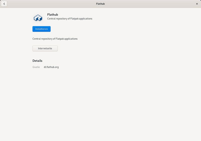 Im Zuge der Installation in die GUI-basierte Gnome-Softwareverwaltung muss noch das manuelle Installieren von Repositores erlaubt werden. (Augsten / Fedora Silverblue)