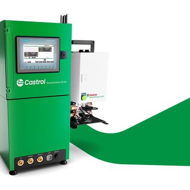 Mit SmartCoolant AS 20 lassen sich Kühlschmierstoffe in Zentralanlagen und einzelbefüllten Maschinen automatisiert überwachen und regeln. (Bild: Castrol)
