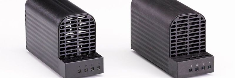 Nicht nur der wirtschaftliche Schaden kann enorm sein: Bei elektrischen Geräten wie dem Schaltschrank-Heizgerät von Stego (links Original, rechts Fälschung) werden essentielle Sicherheitsstandards der Elektroindustrie durch die Kopie verletzt. (Bild:  Aktion Plagiarius e.V.)